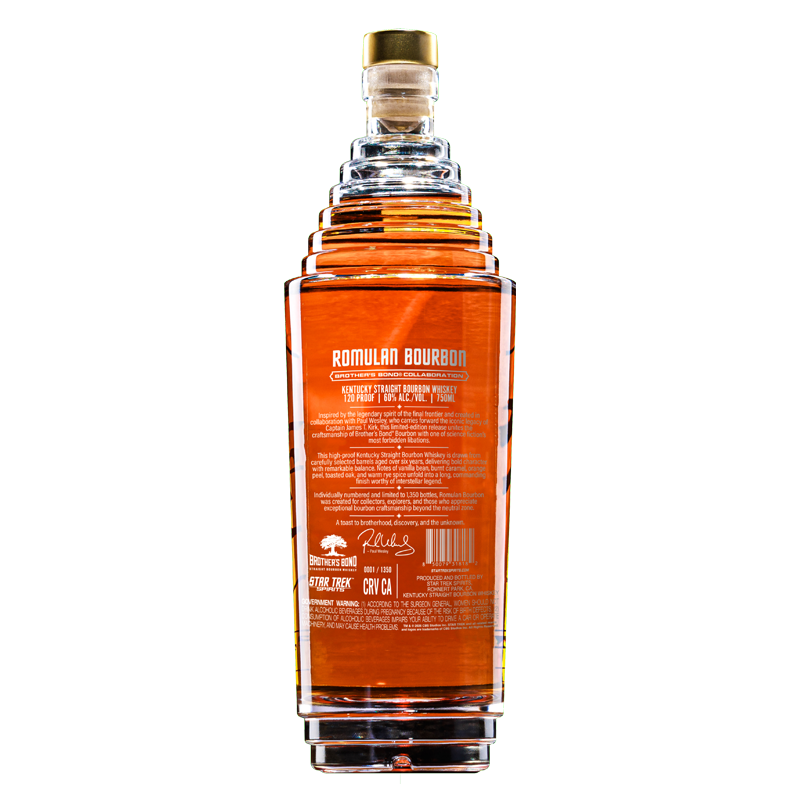 Star Trek Spirits Brother's Bond Romulan Kentucky Straight Bourbon Whiskey